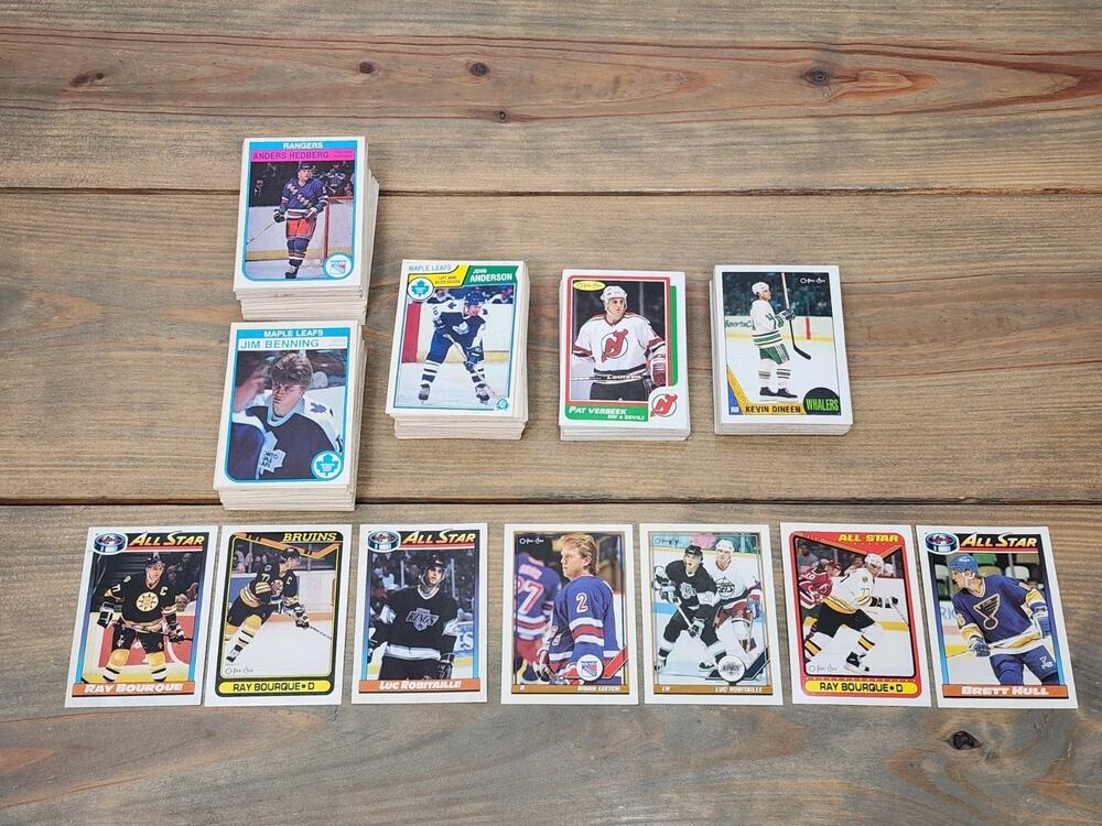 1980s O-Pee-Chee NHL Hockey Card Lot of 200 Cards Years 1982 1983 1986 1987